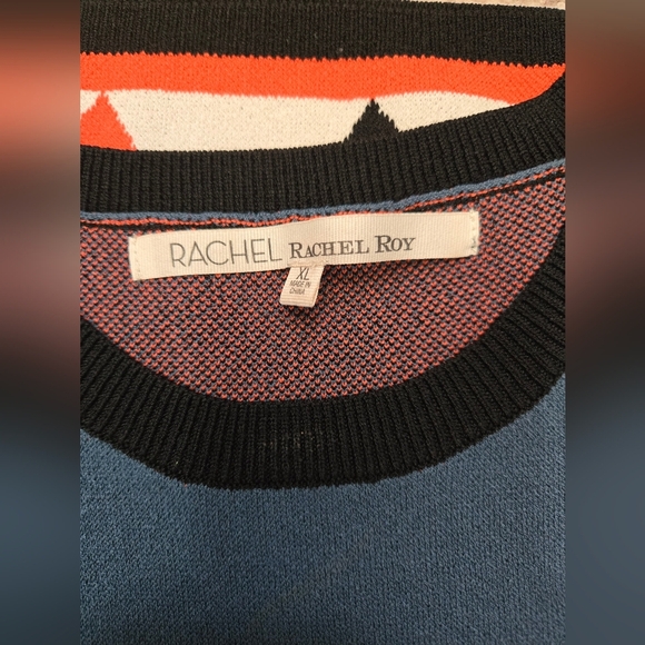 Rachel Roy Blue and Orange Geometric Vest. Size XL - Picture 5 of 8